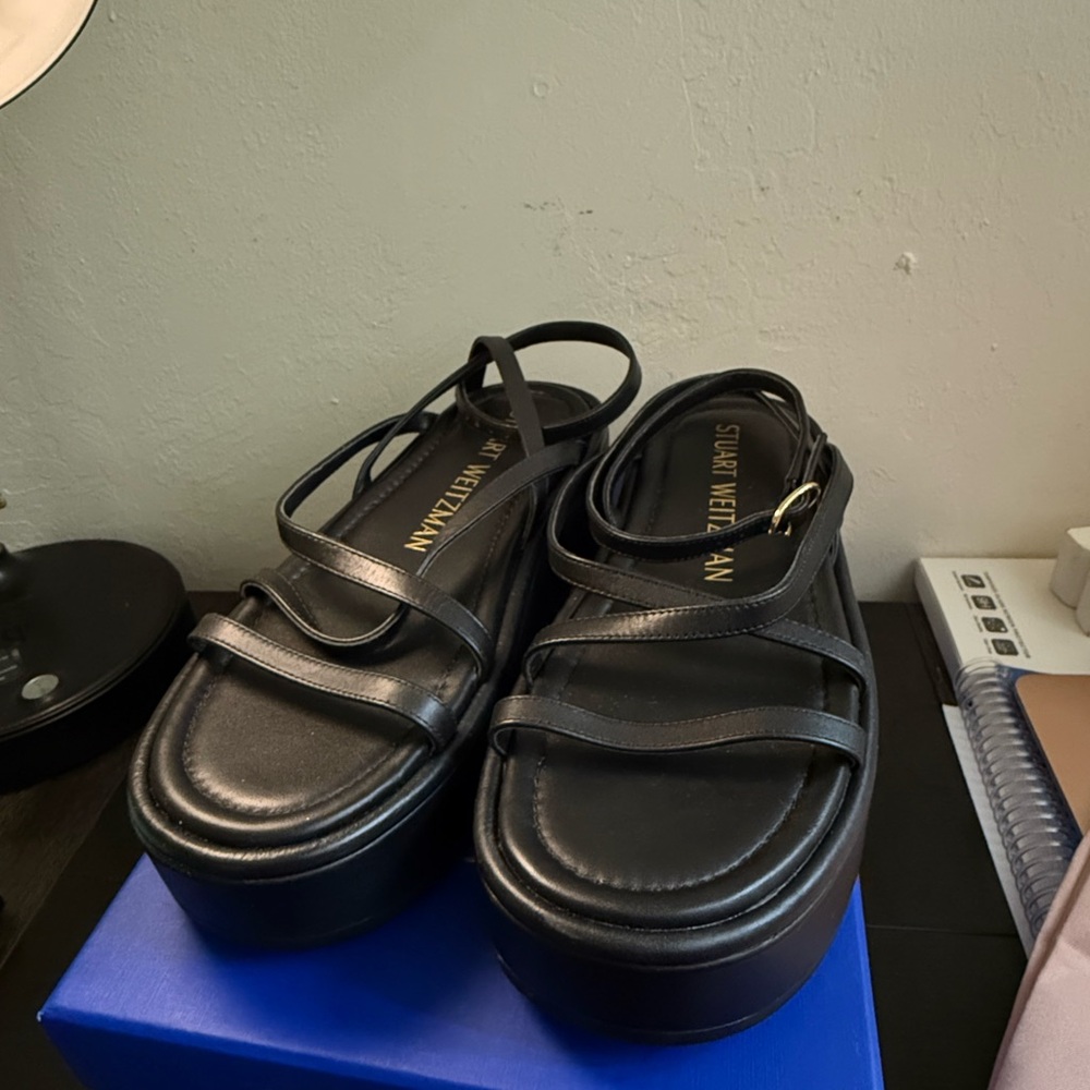 Stuart Weitzman Summerlift Calfskin Flatform Sandals Size 7